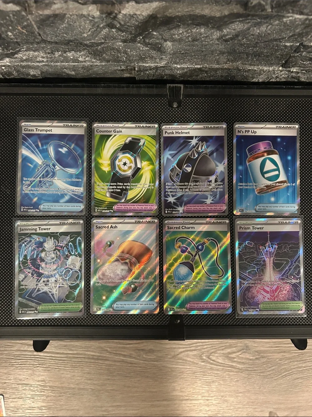 Pokemon TCG lot of 9 Full Art Trainer Holo Cards from Random Sets M/NM